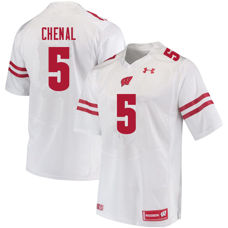 Wisconsin Badgers Men's #5 Leo Chenal NCAA Under Armour Authentic White College Stitched Football Jersey ZQ40Z03ED